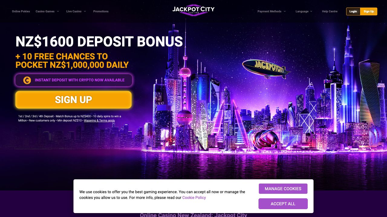 Jackpot City lobby screenshot